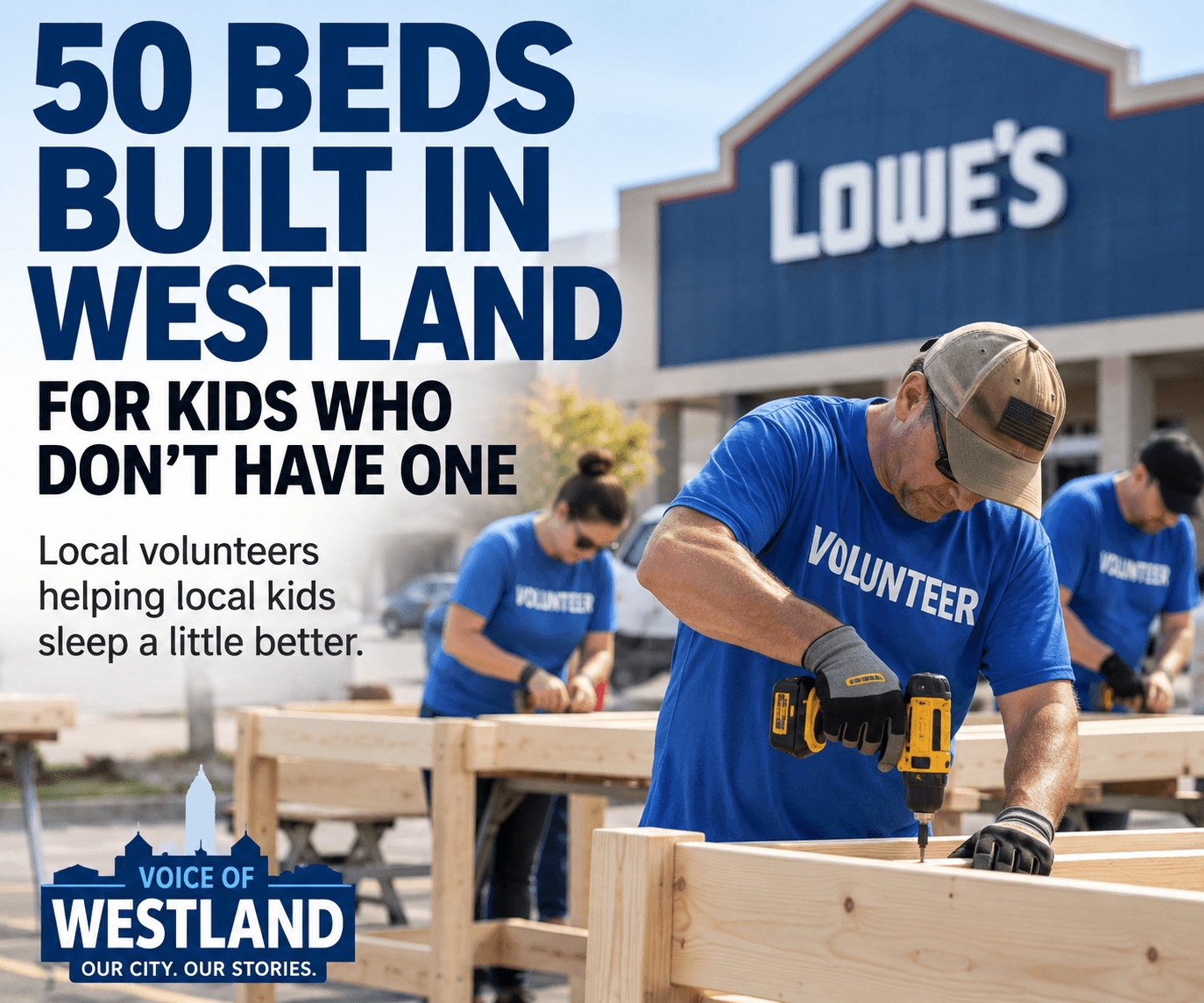 Beds in Lowes Parking lot